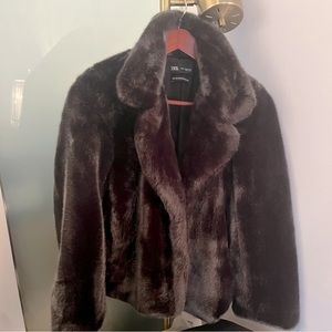 - Zara faux fur coat